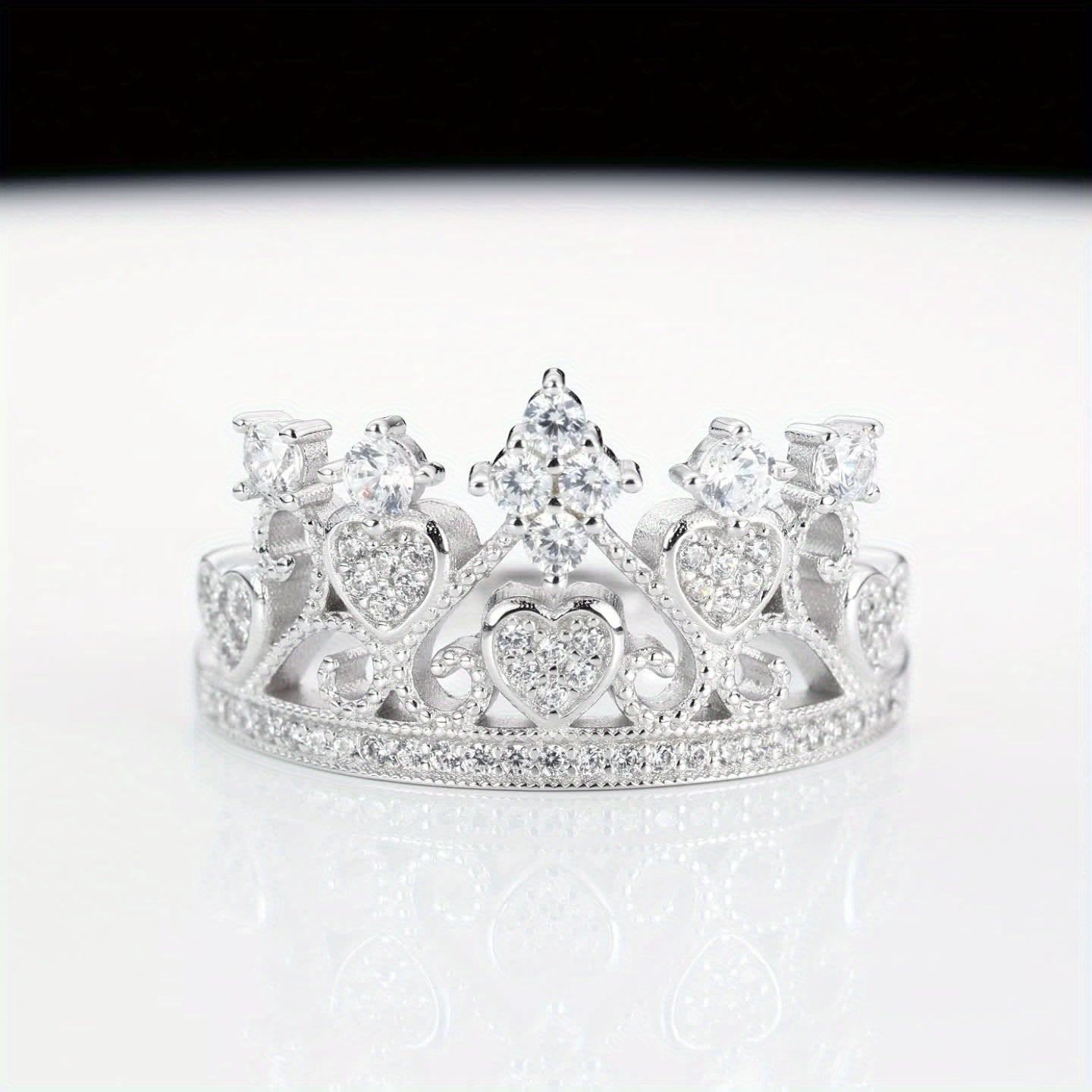 Sterling Silver Crown Ring