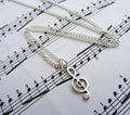 Treble Clef Music Note Necklace