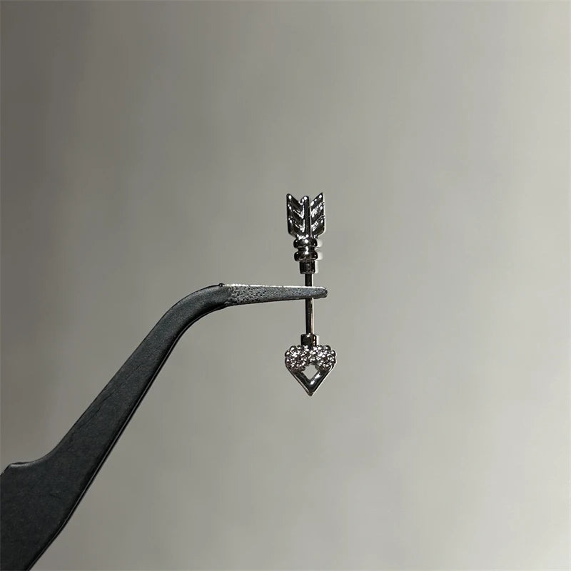 Green Clover Flower Stud Earrings in Stainless Steel