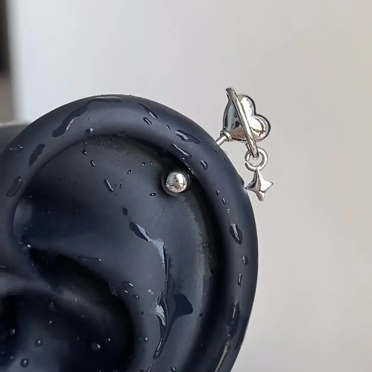 Sweet Heart Arrow Stainless Steel Stud Earrings