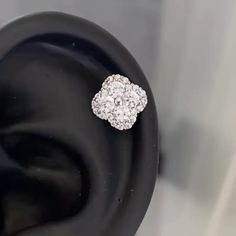 Angel Wing Zircon Stud Earrings