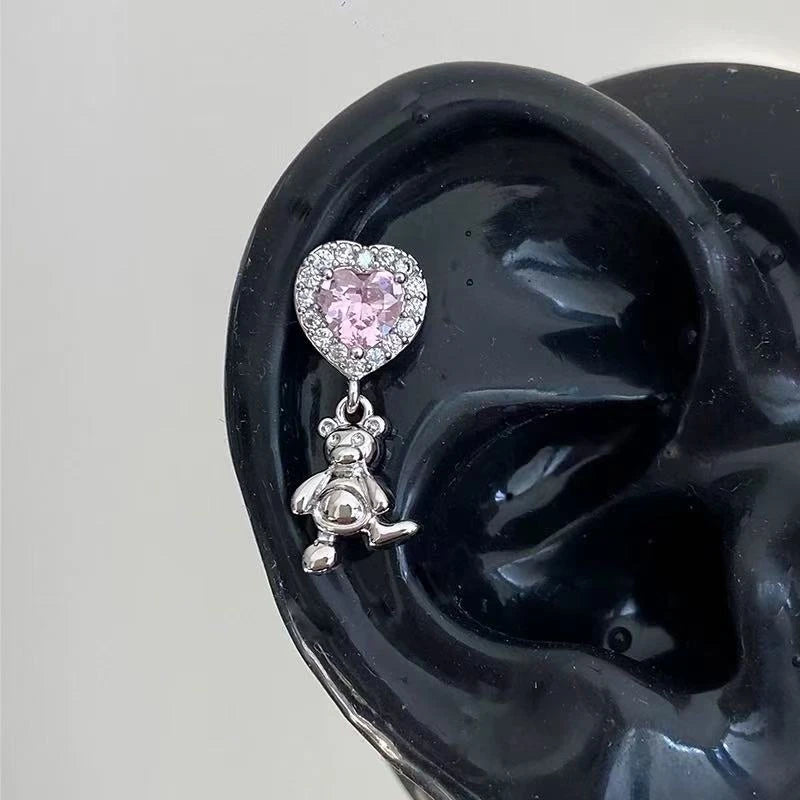 Sweet Heart Fork and Spoon Cartilage Stud