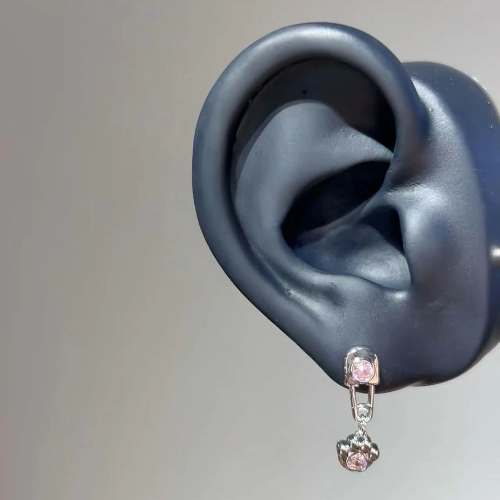 Cat Paw Stainless Steel Stud Earrings