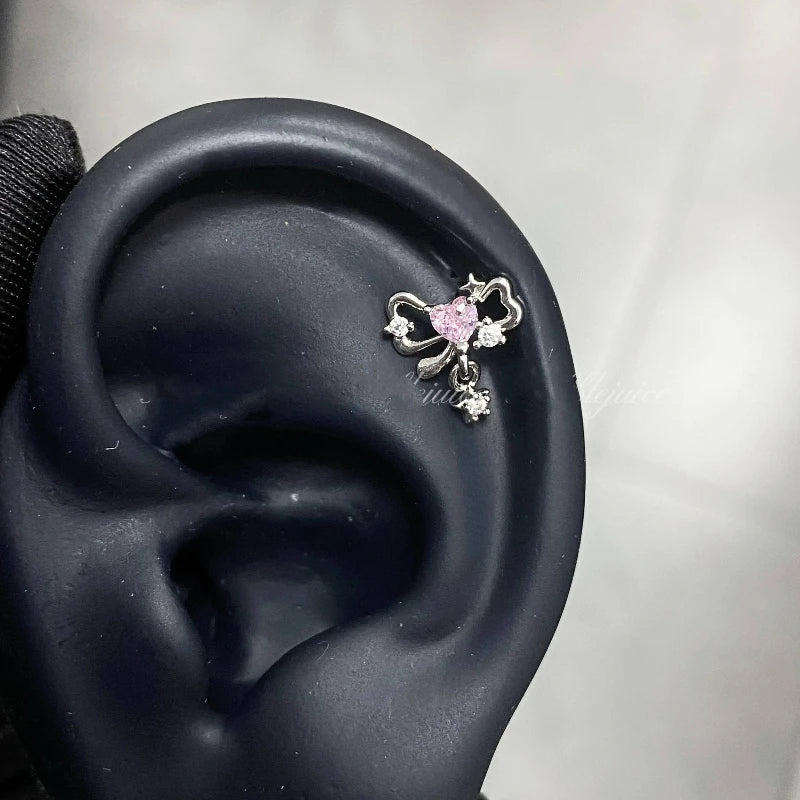 Angel Wing Zircon Stud Earrings