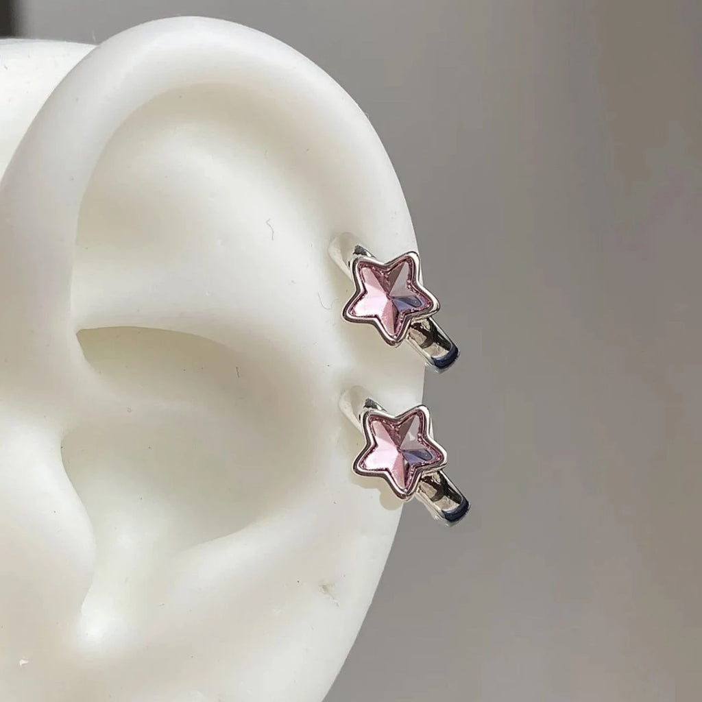 Y2K Star Necklace + Earrings Set (Colorful Crystal)