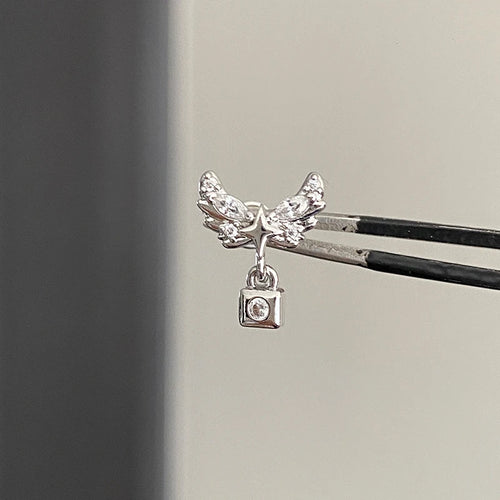 Angel Wing Zircon Stud Earrings