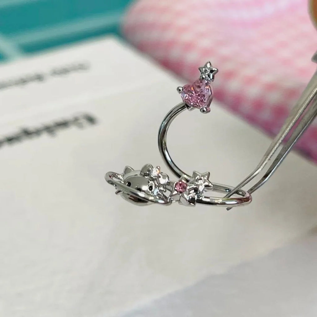 Dainty Stainless Steel Cat Stud Earrings