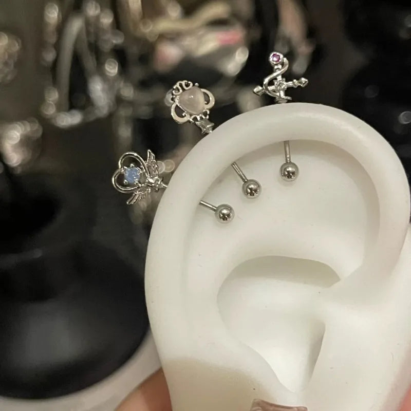 Clockwork Spark Dainty Cartilage Earring