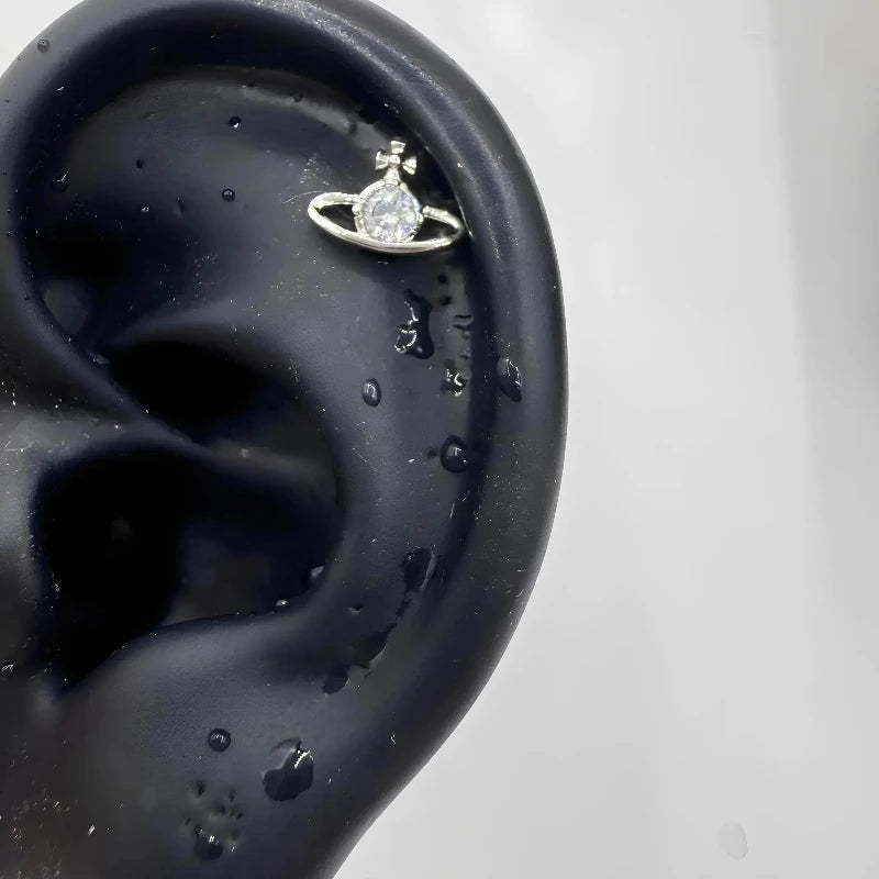 Angel Wing Zircon Stud Earrings