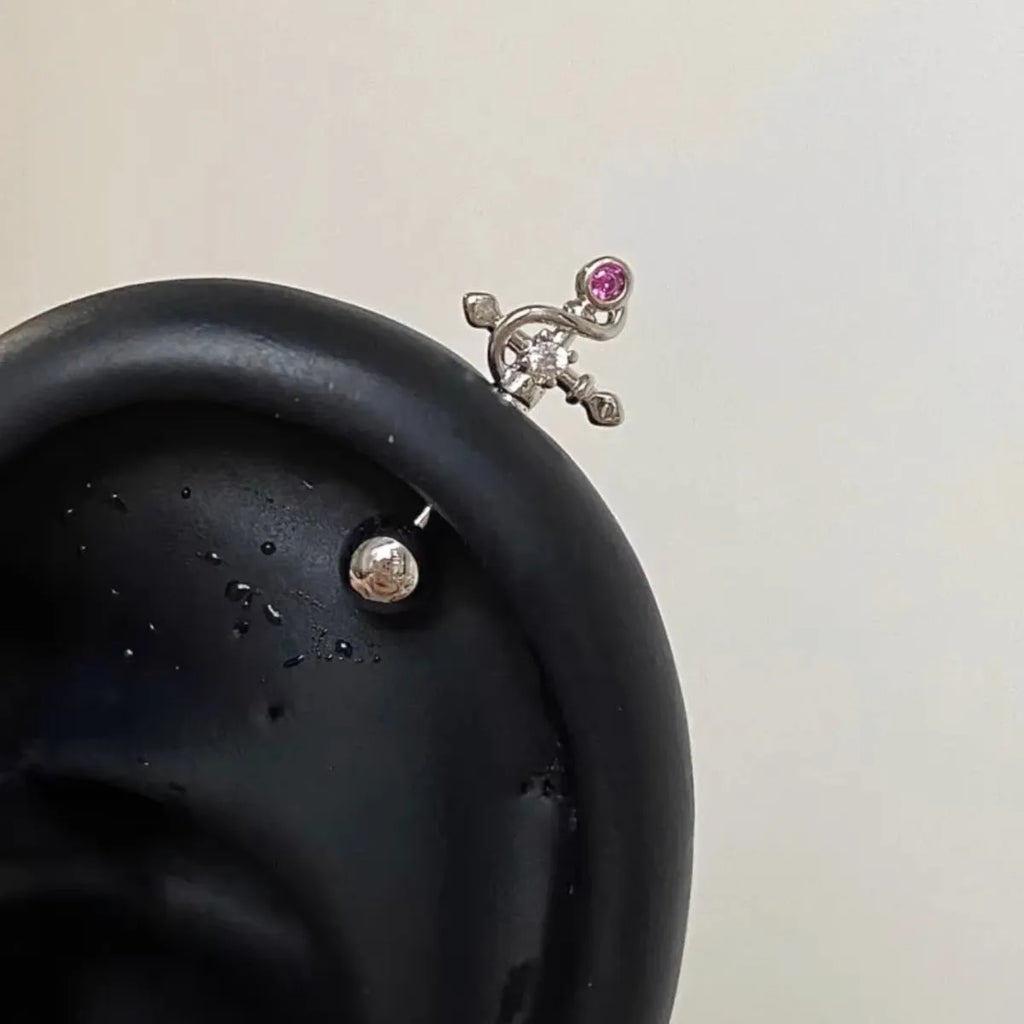 Clockwork Spark Dainty Cartilage Earring