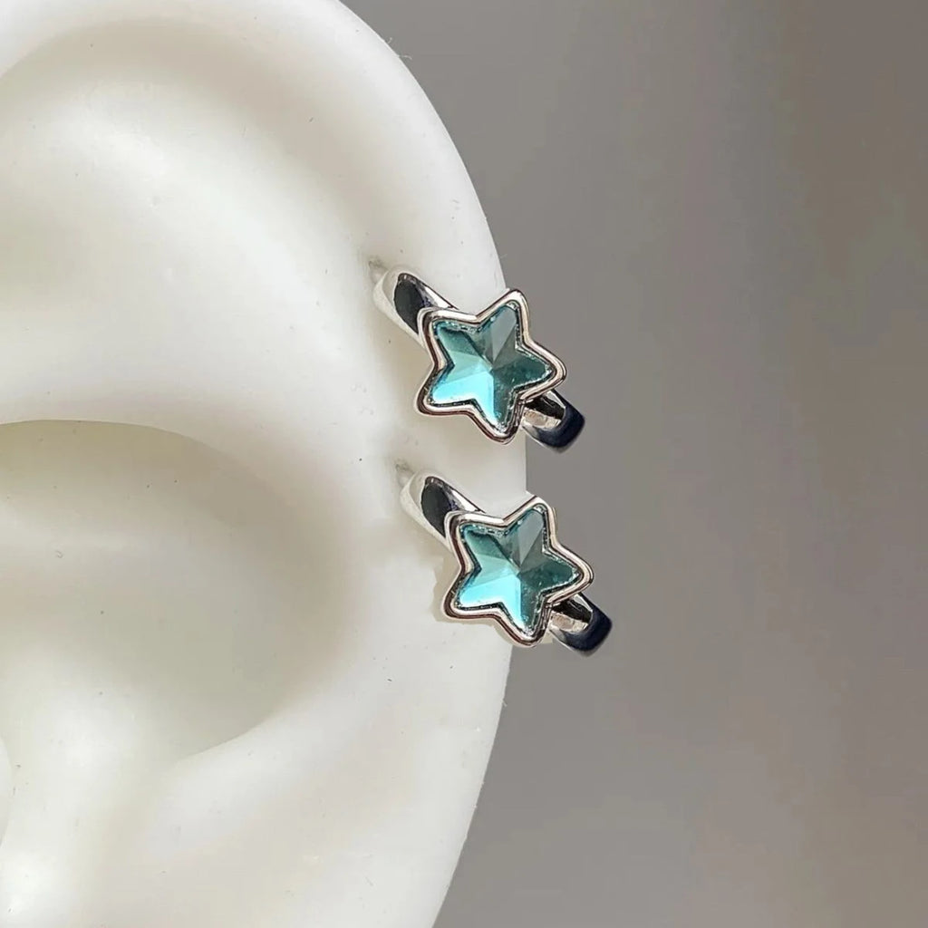 Y2K Star Necklace + Earrings Set (Colorful Crystal)