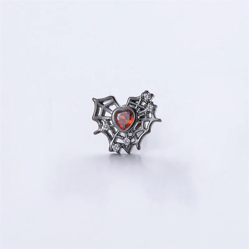 Musical Note Stud Earrings, Silver-Tone Drip Glaze