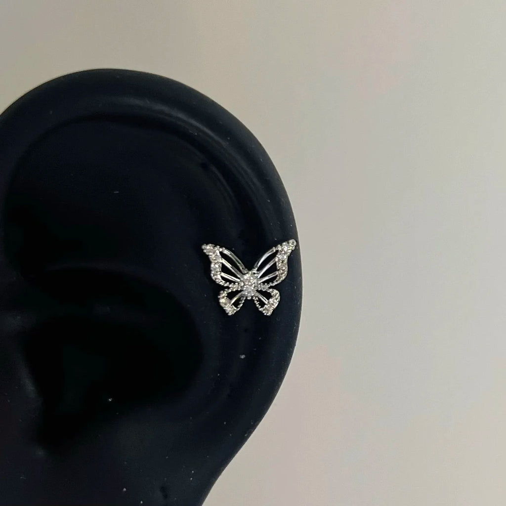 Angel Wing Zircon Stud Earrings