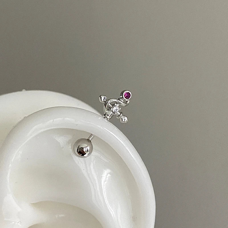 Cupid Heart Wing Cartilage Stud