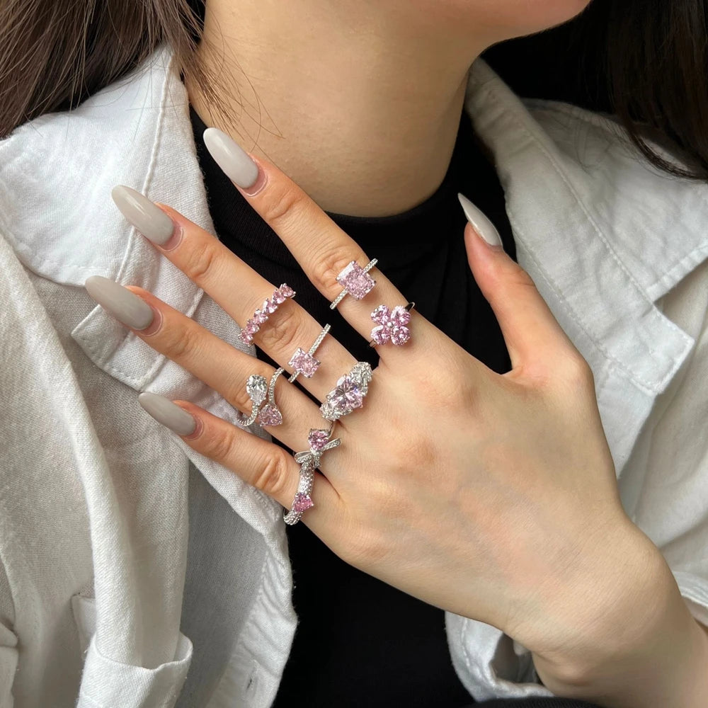 Lab Created Sapphire Ring in 925 Sterling Silver