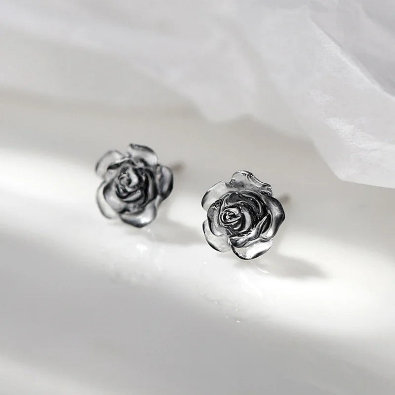 Ballet Shoe Earrings (Silver Tone Studs)