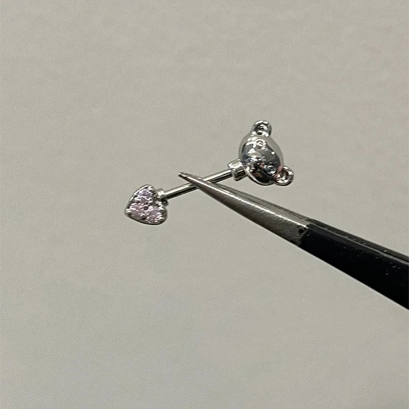 Crown Pearl Stainless Steel Cartilage Earring