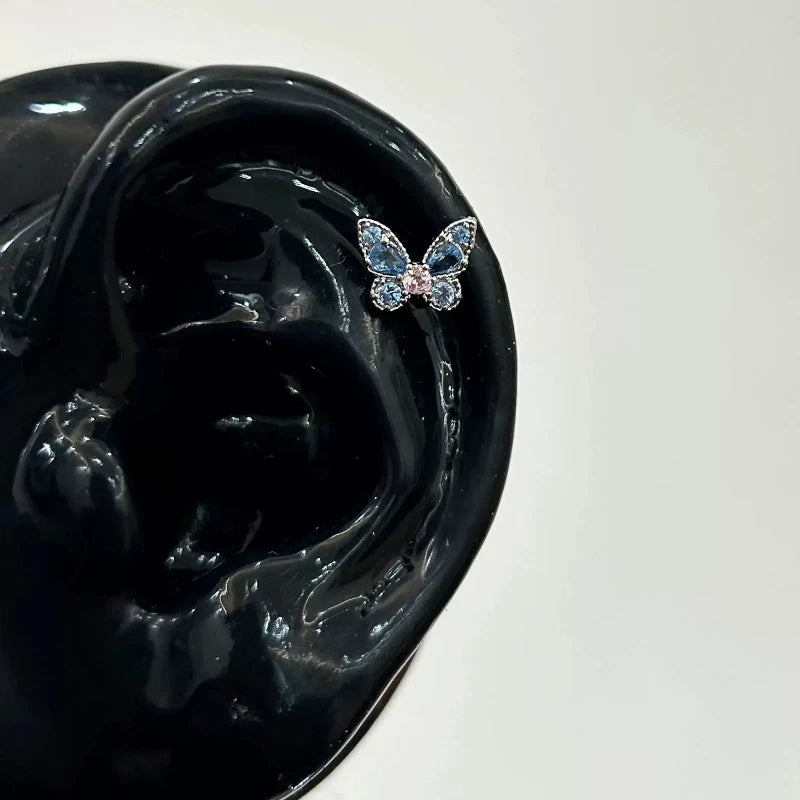 Angel Wing Zircon Stud Earrings