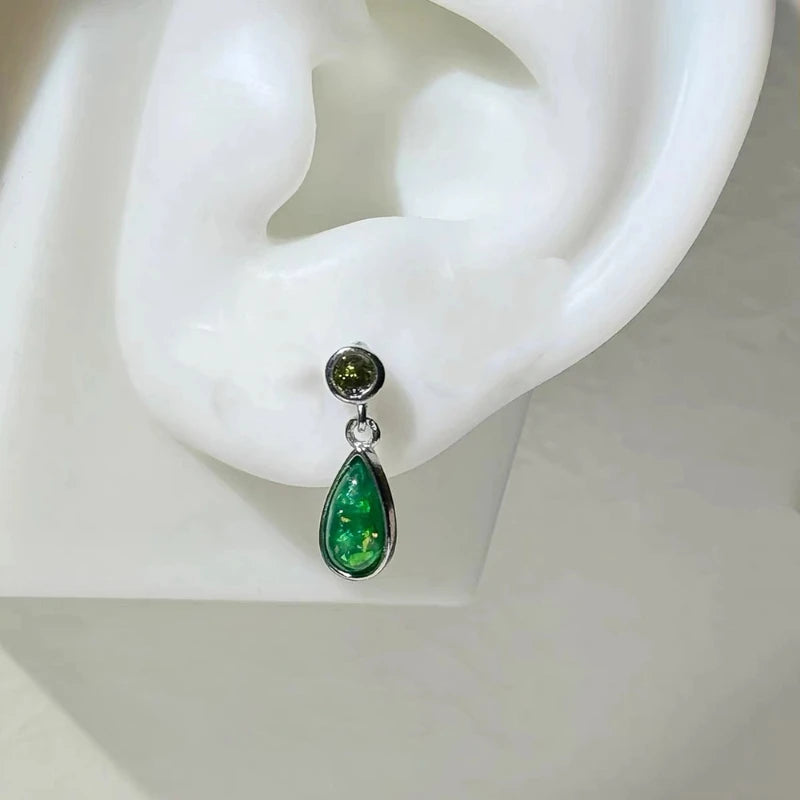 Angel Wing Earrings, Double Piercing Stud (Screw-Back)