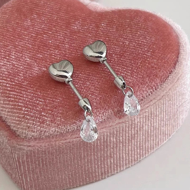 Crown Pearl Stainless Steel Cartilage Earring