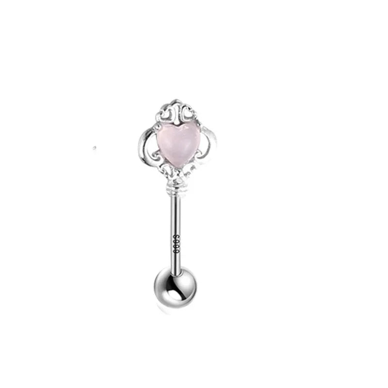 Crown Pearl Stainless Steel Cartilage Earring
