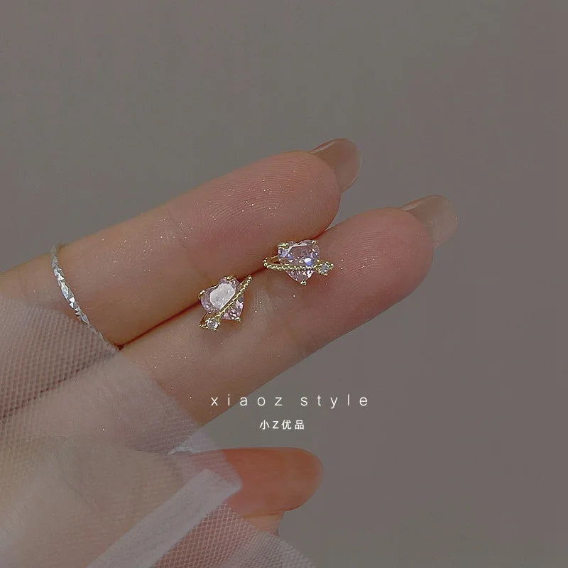 Ballet Shoe Earrings (Silver Tone Studs)