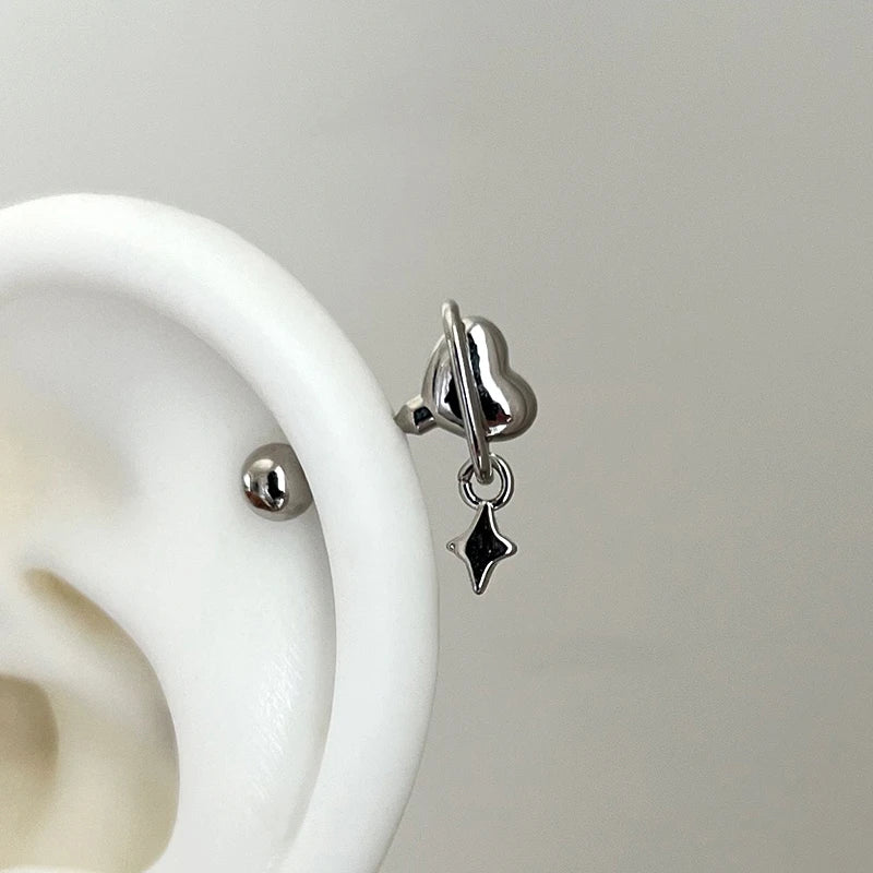 Cupid Heart Wing Cartilage Stud