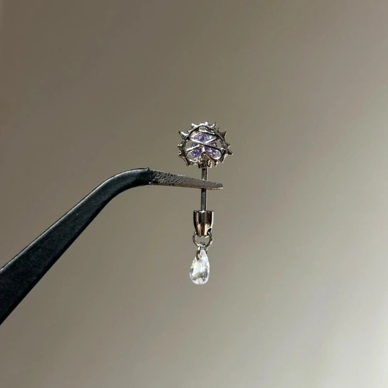 Crown Pearl Stainless Steel Cartilage Earring