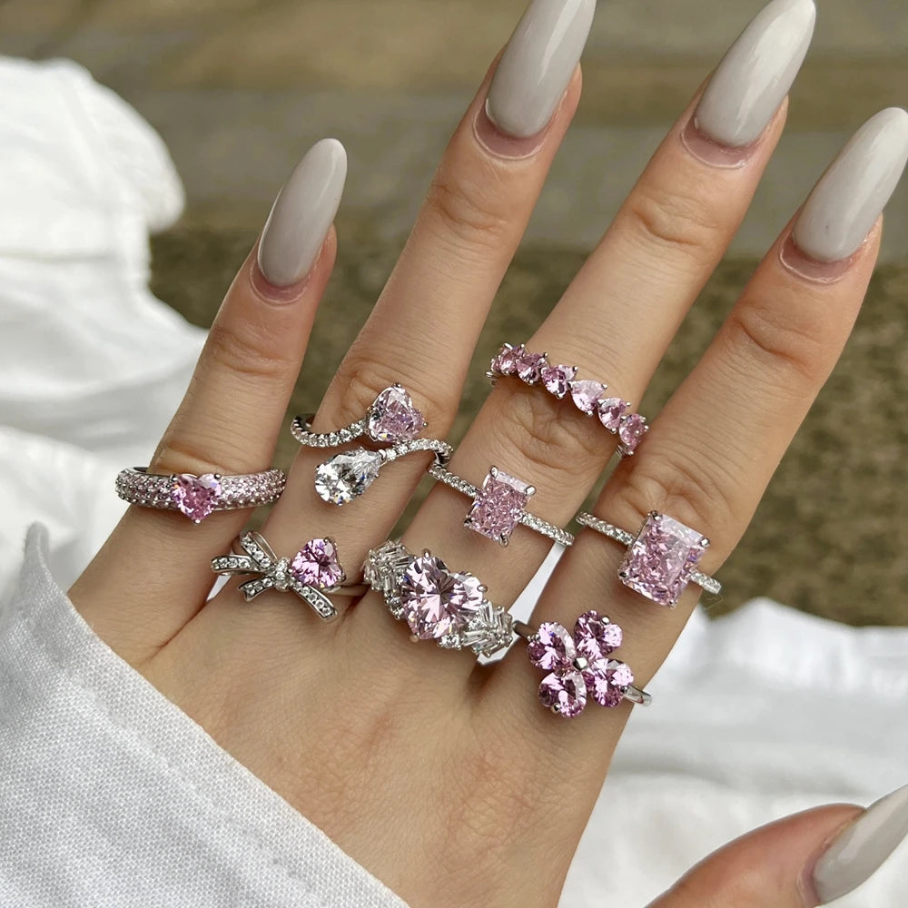 Lab Created Sapphire Ring in 925 Sterling Silver