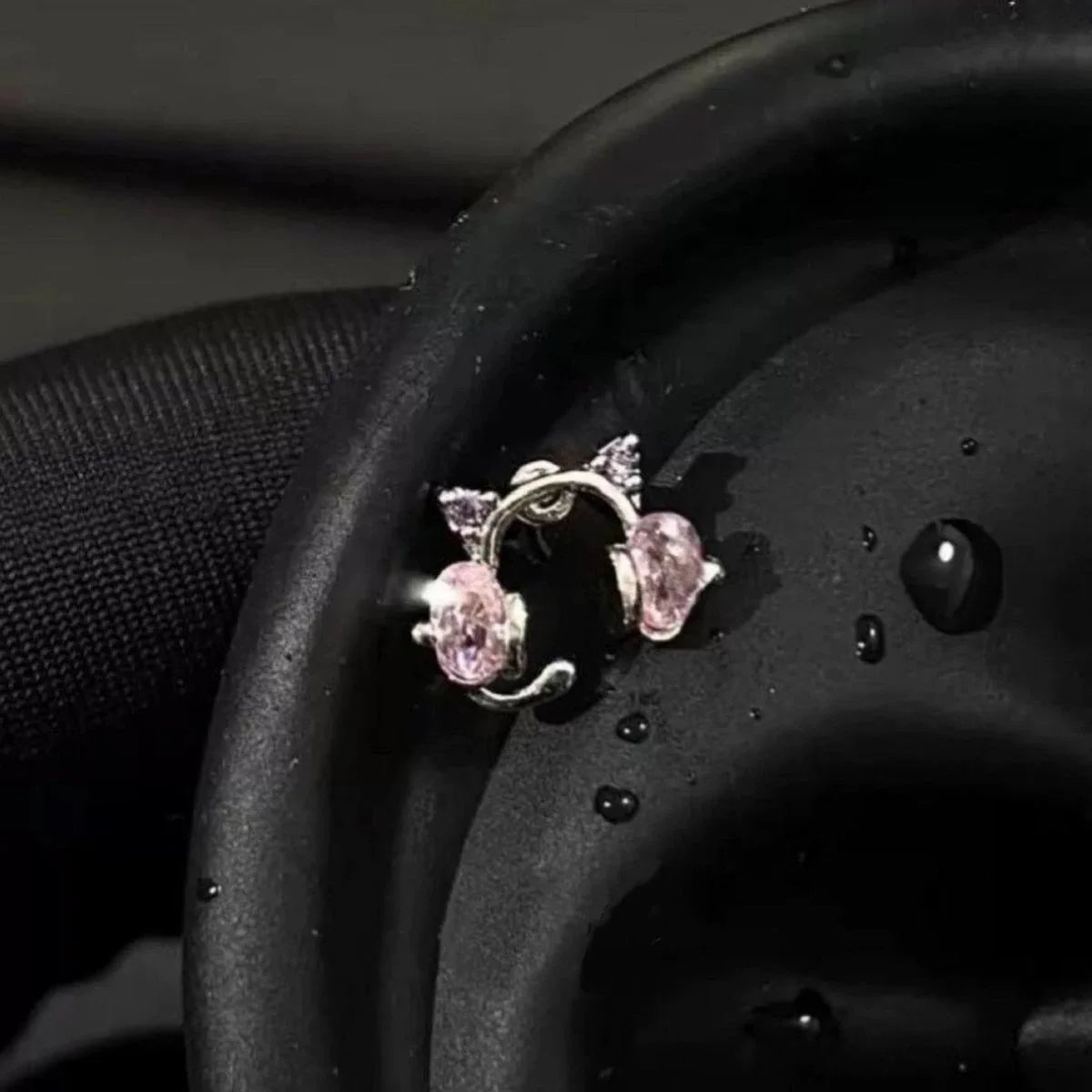 Angel Wing Zircon Stud Earrings