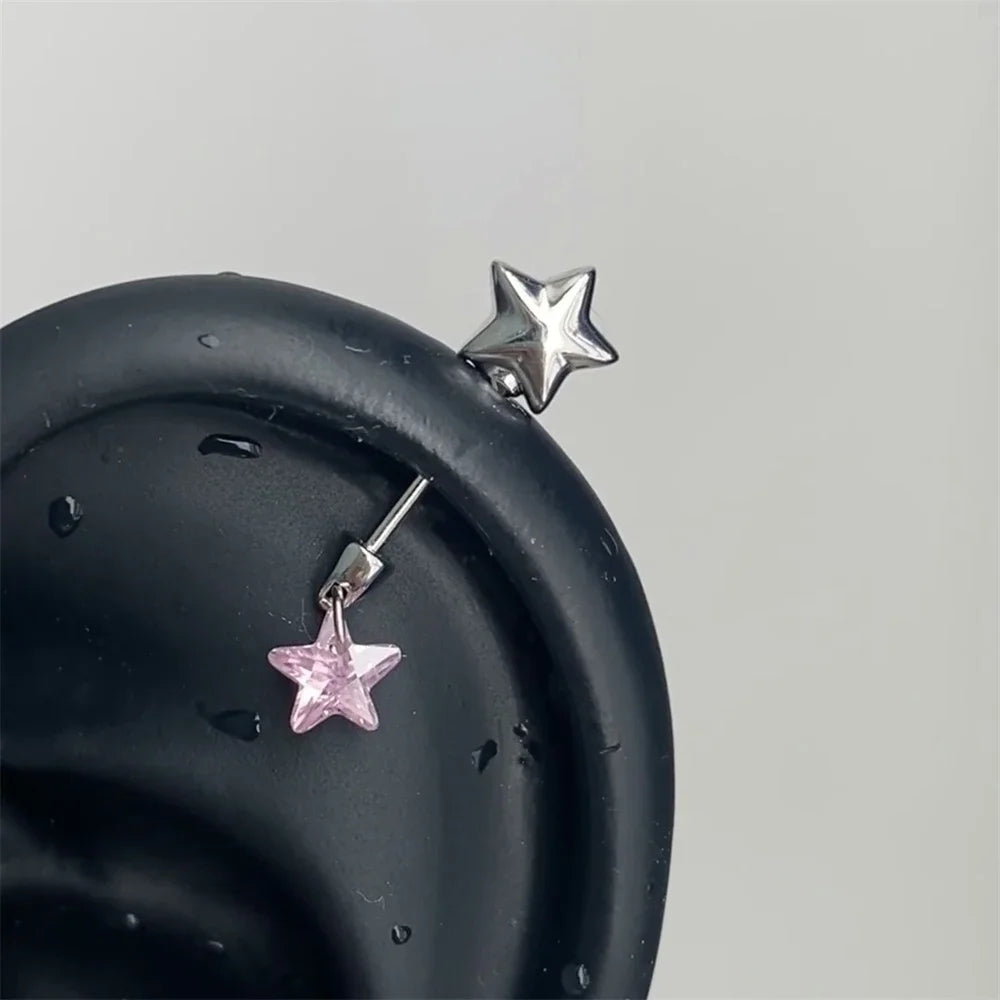 Sweet Heart Arrow Stainless Steel Stud Earrings