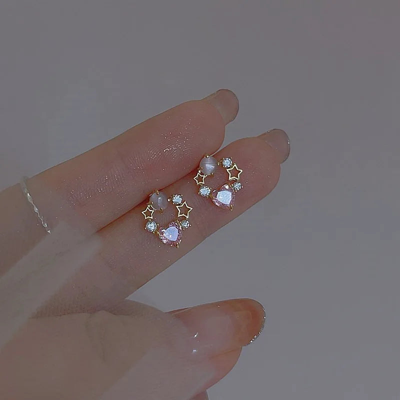 Ballet Shoe Earrings (Silver Tone Studs)