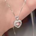 Blush Heart Pendant Necklace