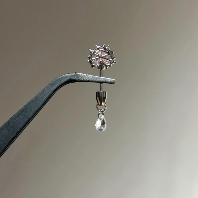 Crown Pearl Stainless Steel Cartilage Earring