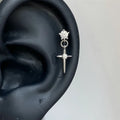 Sweet Heart Fork and Spoon Cartilage Stud