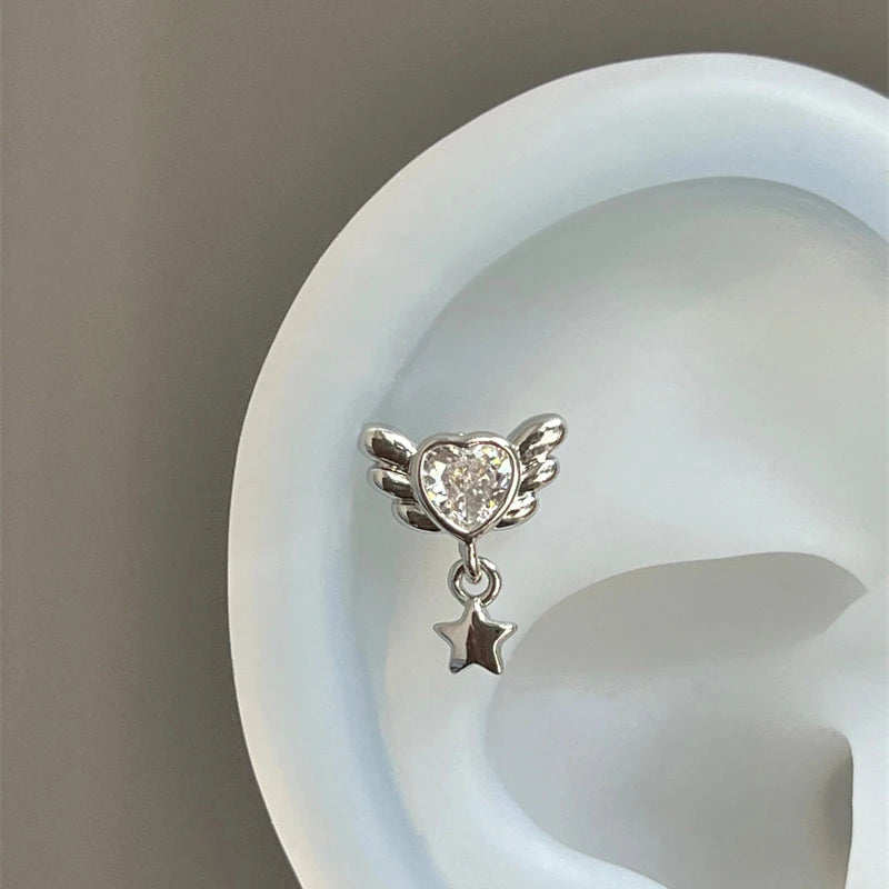 Cupid Heart Wing Cartilage Stud