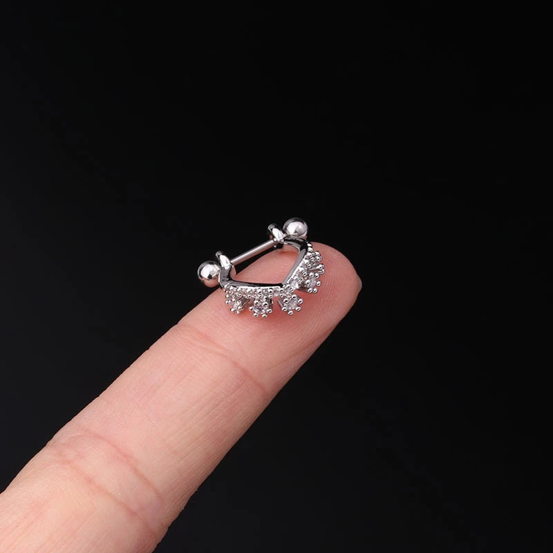 Hollow Heart Stainless Steel Stud Earrings