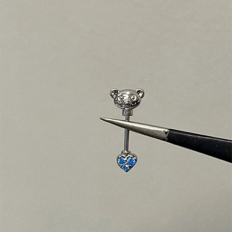 Crown Pearl Stainless Steel Cartilage Earring