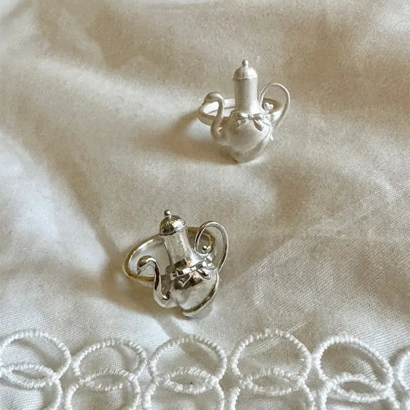 Saintly Teapot Balletcore Adjustable Ring