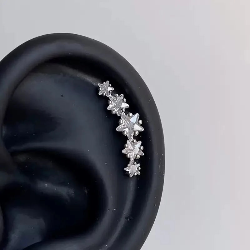 Angel Wing Zircon Stud Earrings