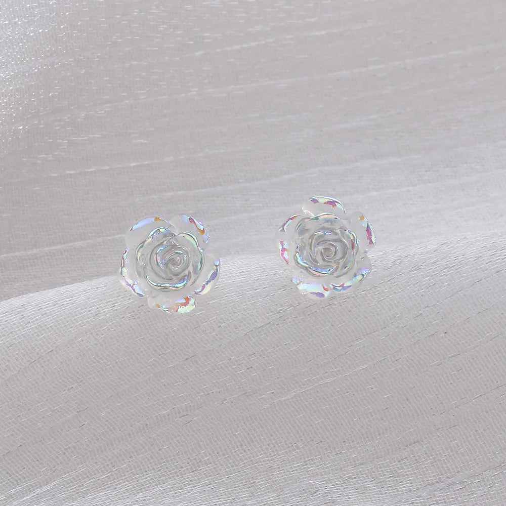 Ballet Shoe Earrings (Silver Tone Studs)