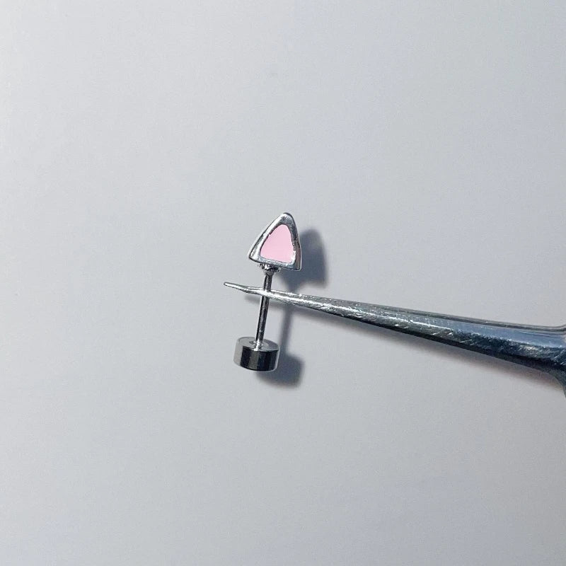 Crown Pearl Stainless Steel Cartilage Earring