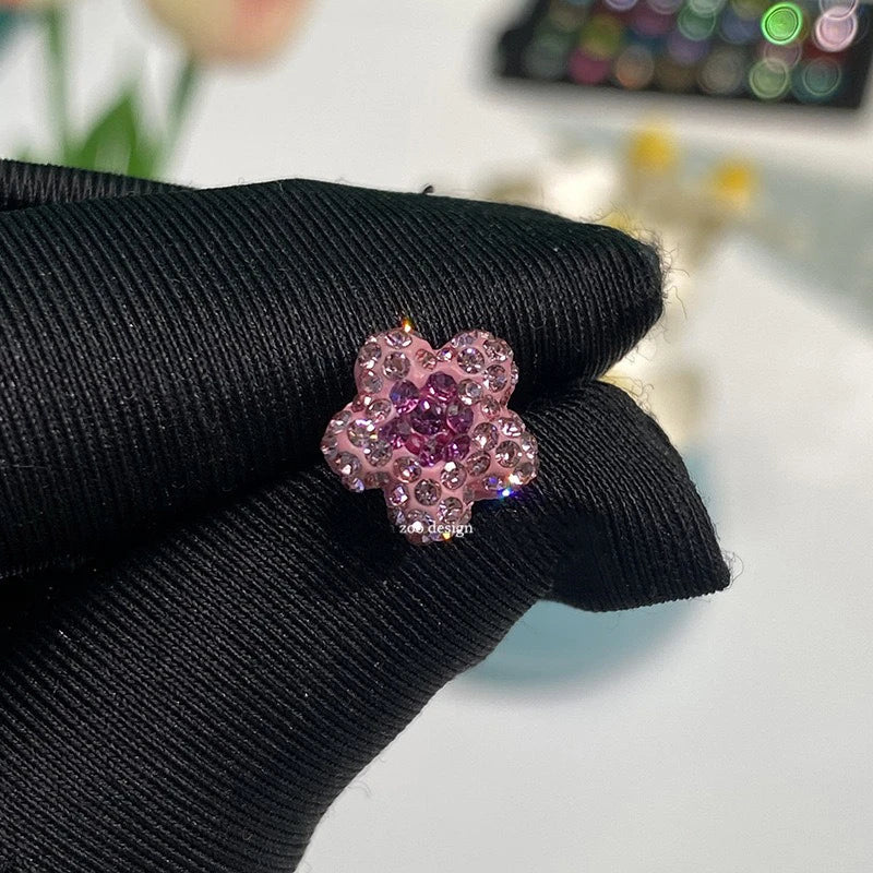 Four Leaf Clover Zircon Stud Earring