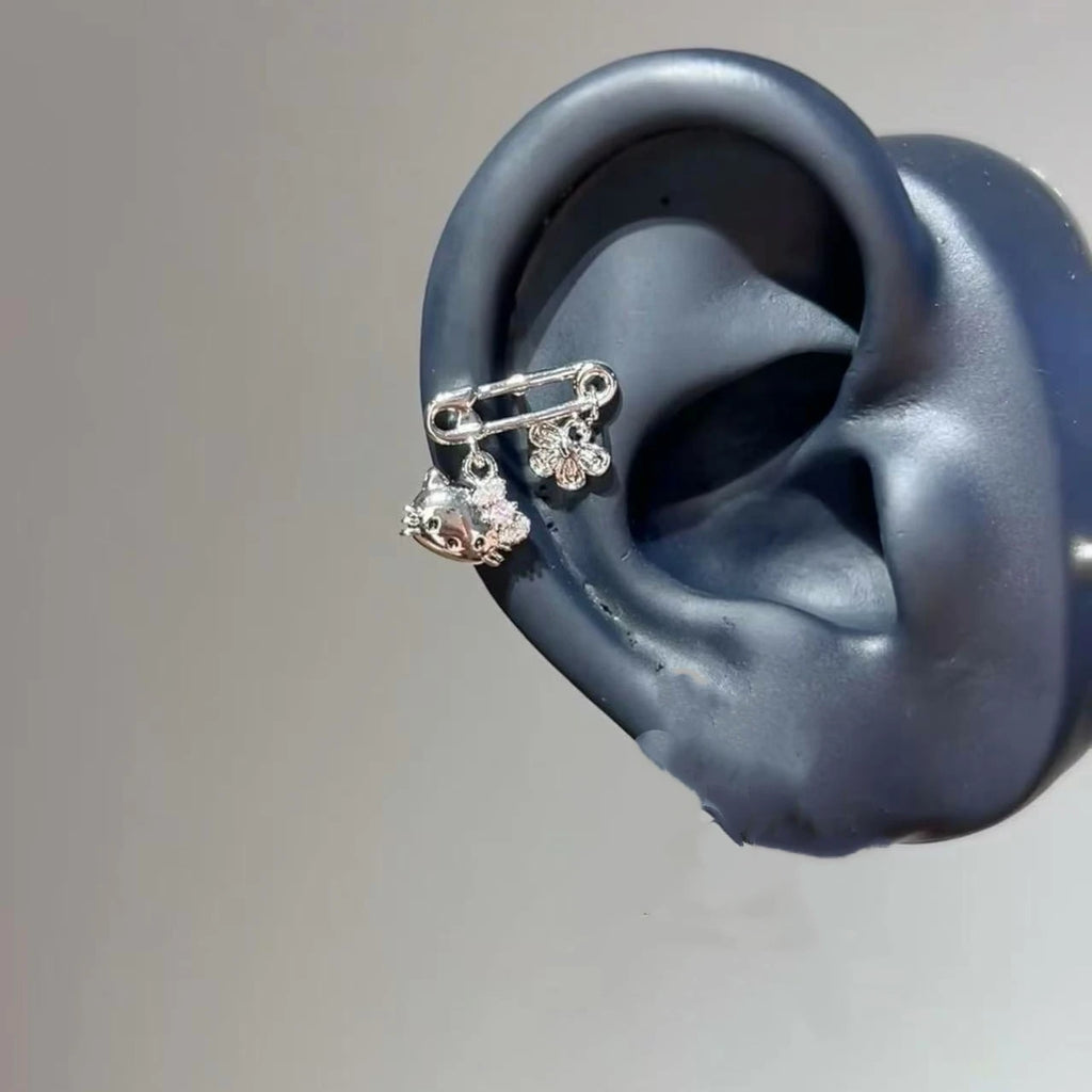 Cat Paw Stainless Steel Stud Earrings