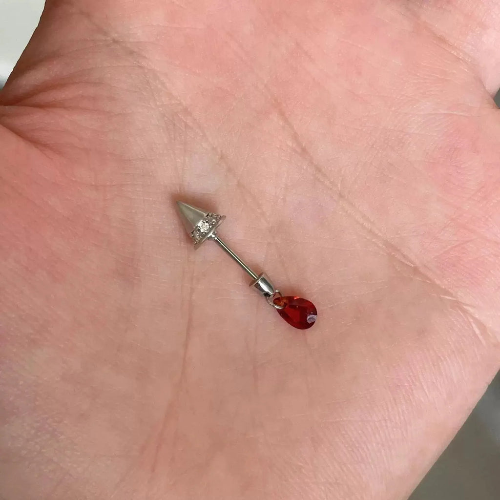 Crown Pearl Stainless Steel Cartilage Earring