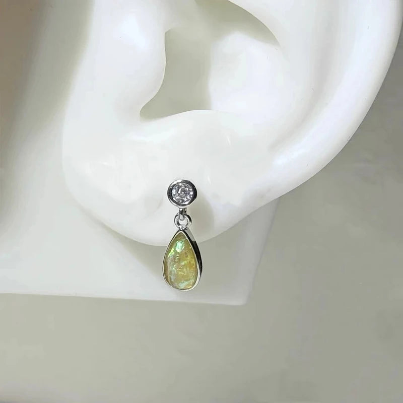 Angel Wing Earrings, Double Piercing Stud (Screw-Back)