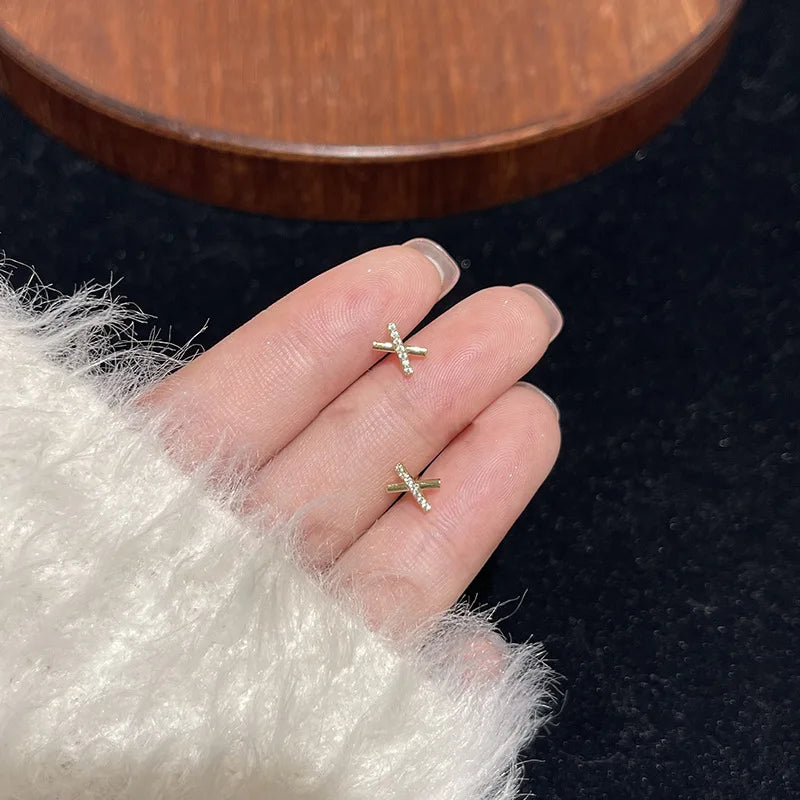 Ballet Shoe Earrings (Silver Tone Studs)