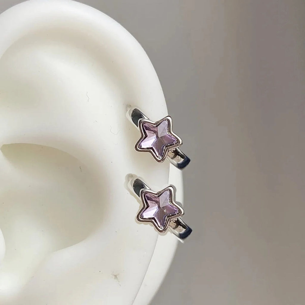 Y2K Star Necklace + Earrings Set (Colorful Crystal)