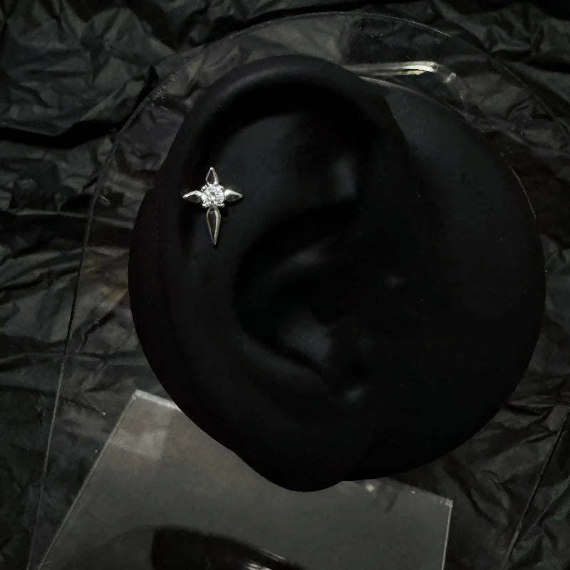 Angel Wing Zircon Stud Earrings