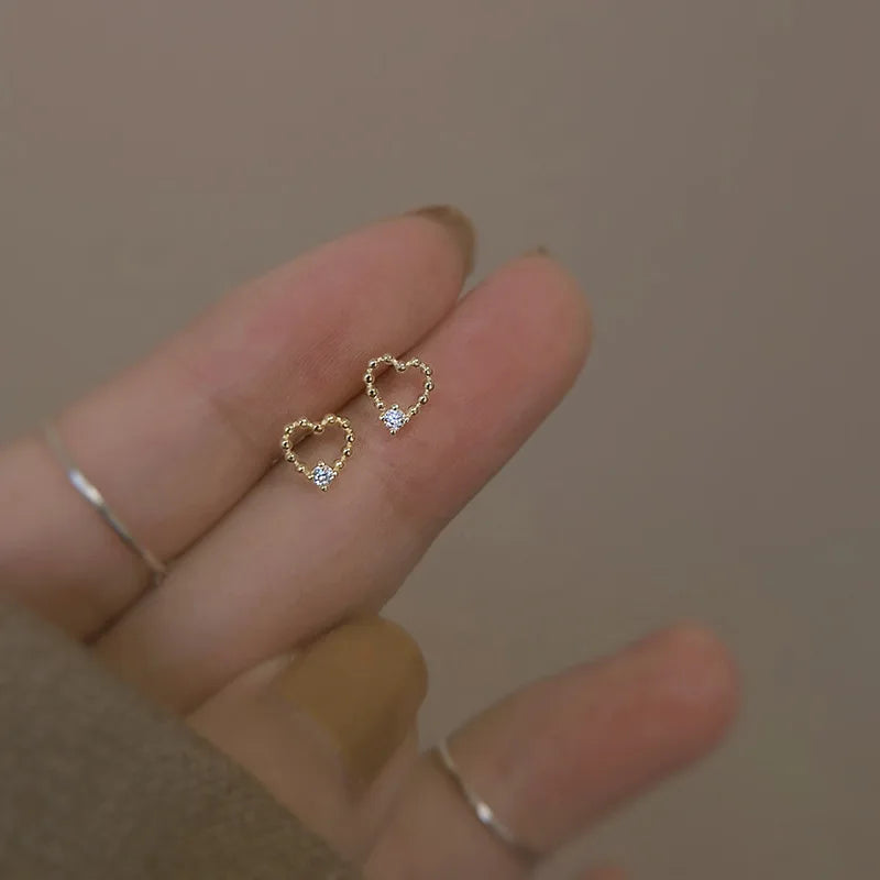 Ballet Shoe Earrings (Silver Tone Studs)